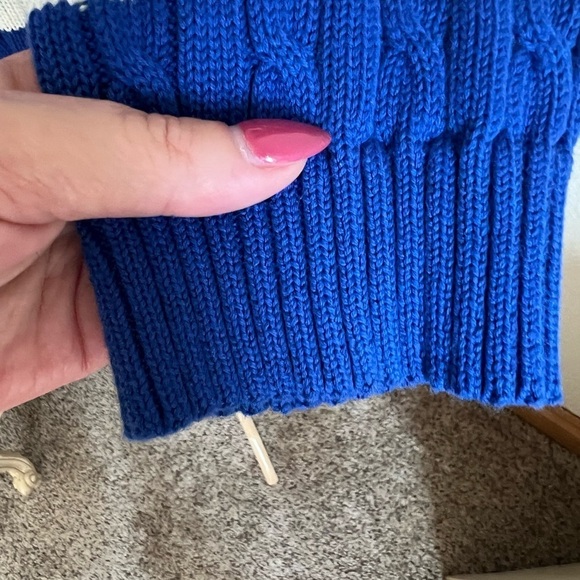 EUC Ralph Lauren Blue White Stripe Sweater Size XL - Picture 4 of 5